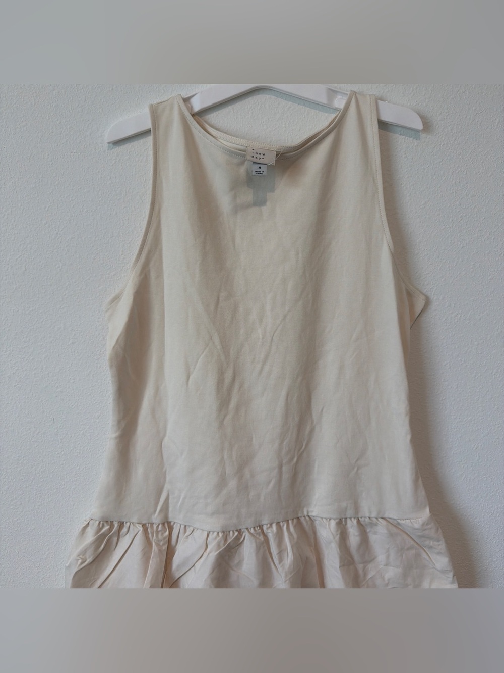A new day Sleeveless Cream Drop-Waist Summer Dress - Picture 2 of 3